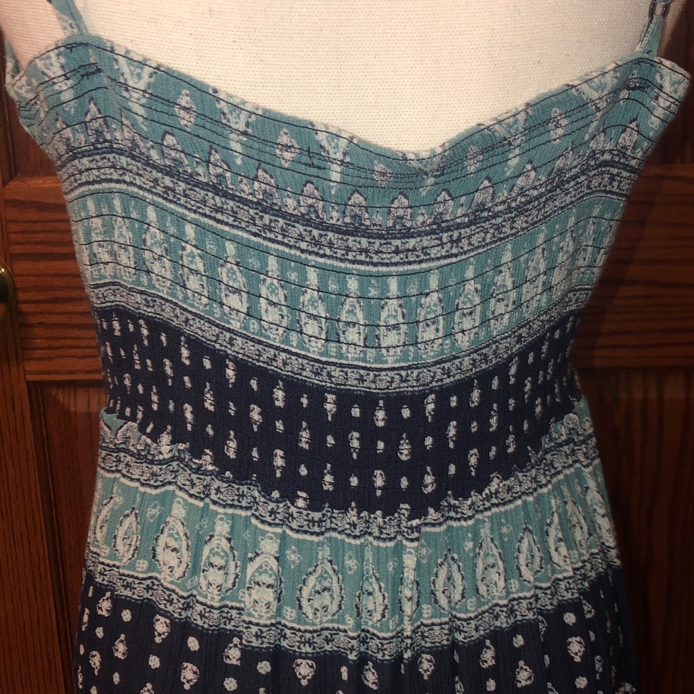Pink Republic Patterned Maxi Dress in Teal and Navy - Picture 4 of 9